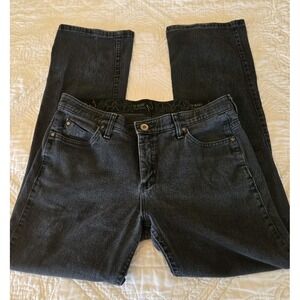 Wrangler Jeans 12/32 Women's Q-Baby No Gap Waistband Black Mid-Rise Straight Leg